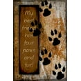 thumbnail image 2 of LightBoxJournal 13x18 White Modern Wood Framed Museum Art Print Titled - Your True Friend Has Four Paws, 2 of 4