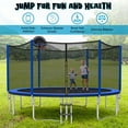 thumbnail image 3 of Gymax Filet de Sécurité pour Grand Trampoline Extérieur de 16 Pieds avec Échelle et Panier de Basket, 3 of 9