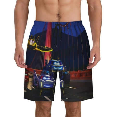 

Batwheels Mens Beach Shorts Breathable Beach Surfing Beach Bathing Suits Pant