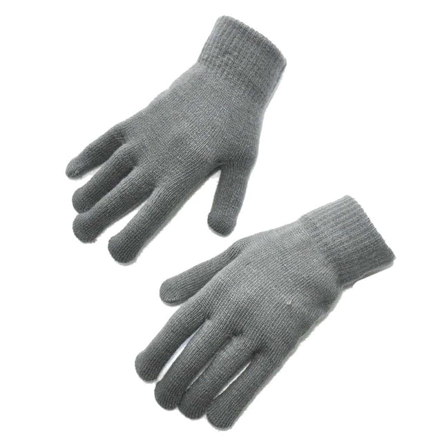 Guardurnaity 1 par de guantes de punto elásticos transpirables para hombres y mujeres, guantes cálidos portátiles para deportes de ciclismo para guantes y mitones Gris oscuro