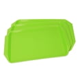 thumbnail image 3 of Food Tray, Light Weight Plastic Tray Stackable Thickened Binaural 3PCS  For Buffet Restaurant For Hotels Green, 3 of 8