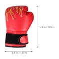 thumbnail image 2 of DINHEAROM Boxing Gloves Pu Eva Red Protective Cover For Adult Sports Enthusiasts 1 Pair, 2 of 8