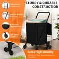 thumbnail image 2 of Studyset Grocery Shopping Cart,Stair Climbing Shopping with Waterproof Basket Liner & 360° Rolling Swivel Wheels,Heavy Duty Utility Cart,Portable Collapsible Grocery for Laundry,Luggage Camping,Black, 2 of 7