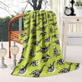 thumbnail image 2 of Green Dinosaurs Skeletons Pattern Blanket,Comfortable Soft Flannel Throw Blanket,All Season,Warm Lightweight Blankets for Sofa Bed Couch Living Room Chair,40"x50", 2 of 4