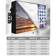 thumbnail image 2 of 4th of July Outdoor TV Cover 40 to 43 Inch Weatherproof, Blue Red Star Independence Day Blue Checkered 600D Oxford TV Covers with Waterproof Zipper, Outside Flat TV Screen Protector 40"Wx25"Hx4.5"D, 2 of 7