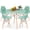 Light Green/Oak, variant on Best Choice Products 5-Piece Compact Mid-Century Modern Dining Set w/ 4 Chairs, Wooden Legs - White/Walnut