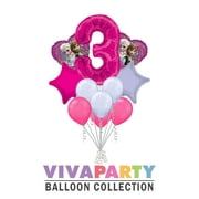 11 pc Disney Frozen Heart Balloon Bouquet 3rd Birthday Party Decoration Elsa Anna Birthday