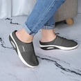 thumbnail image 5 of Womens Slippers Ladies Summer Fashion Solid Color Fine Mesh Wrapped Toe Slippers Non Slip Beach Women Sandals Dark Gray 37, 5 of 5