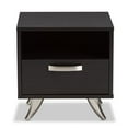 thumbnail image 4 of Baxton Studio Warwick 1 Drawer End Table in Dark Brown, 4 of 11