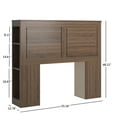 thumbnail image 3 of Weston Home Pasqua Wood Storage Full Headboard, Walnut Finish, 3 of 6