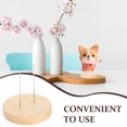 thumbnail image 3 of OULII 5Pcs Minimalist Doll Stand Wooden Light Yellow Support Craft Lovers, 3 of 8