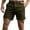 Atrovirens, variant on zeranth Men Summer Cargo Shorts Mid-rise Button Zipper Fly Pockets Shorts Solid Color Straight Leg Casual Short Pants Streetwear