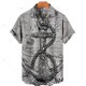 thumbnail image 3 of Camisa hawaiana retro unisex para hombre, camisa de talla grande, camisa retro con estampado 3D de velero y brújula marina, camisetas holgadas de manga corta para hombre, 3 of 5