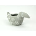 thumbnail image 2 of Southwestern Style Gray Terracotta Toucan Planter Pot 4.75 Inches High, 2 of 3