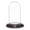 Dark Mahogany Veneer Base, variant on Plymor 2" x 4" Mini Glass Display Dome Cloche (Walnut Veneer Base)