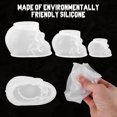 thumbnail image 5 of Relax love Silicone Skull Molds 3Pcs Reusable Flexible 3D Skull Head Resin Mold Nonstick Skull Shaped Mold Washable Silicone Molds for Resin Clay Candle Wax Casting Easter Home Decoration, 5 of 8