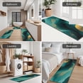 thumbnail image 5 of Teal and Gold Marble Flow Lines Pattern Kitchen Rugs Sets Of 3,Kitchen Runner Rugs Non Skid Washable,Decorative Kitchen Floor Mats for Kitchen,Sink,Laundry,17"x30"+ 17"x47" + 17"x59", 5 of 6