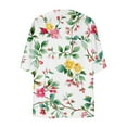thumbnail image 4 of Sokhug Kimonos for Women Print Short Sleeve Cardigan Casual Loose Open Front Beach Cover Up Chiffon Resort Wear, 4 of 5