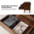 thumbnail image 3 of Tina's Home 28" Tall 3 Drawers End Table Set of 2 with Charging Station, Storage Side Table for Living Room Walnut, 3 of 8