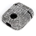 thumbnail image 5 of Estuche para auriculares con destellos para AirPods (negro), lujoso estuche rígido protector con diamantes brillantes, compatible con auriculares Apple AirPods 1/2, 5 of 5