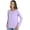 Taro Purple, variant on WiWi Women's Viscose from Bamboo Pajama Tops Soft Scoop Neck Sleep Shirt Loose Long Sleeves T-shirt Loungewear S-XXL, Peach Pink, Large
