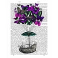 thumbnail image 2 of Fab Funky 26x32 White Modern Wood Framed Museum Art Print Titled - Butterfly Airship 2 Purple and Green, 2 of 4
