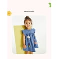 thumbnail image 2 of Emy Dola Toddler Girls Ruffle Sleeve Denim Dresses 2-7 Years Child Cotton Easter Summer Cartoon Appliques Sundress, 2 of 8