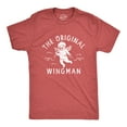 thumbnail image 1 of Mens The Original Wingman T Shirt Funny Valentines Day Cupid Tee for Guys  (Heather Red - WINGMAN) - XXL, 1 of 3