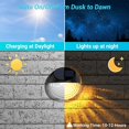 thumbnail image 2 of Juego de 4 lámparas solares LED de pared para exteriores, IP65, impermeables, iluminación decorativa, luz blanca cálida, lámpara de valla, pared, terraza, jardín, puerta de entrada, escaleras, patio,, 2 of 4