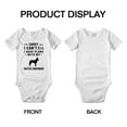 thumbnail image 3 of Sorry I Can't I Have Plans With My Dutch Shepherd Love Pet Dog Funny Baby Jumpsuits (White, 3-6 Months), 3 of 5