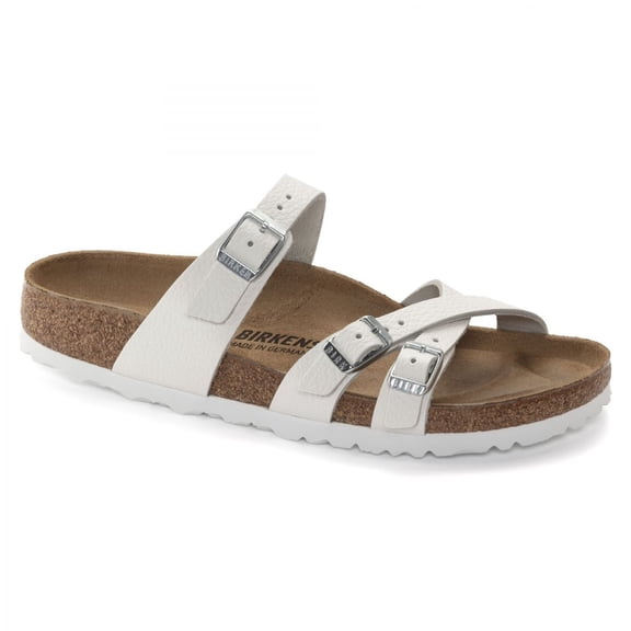 BIRKENSTOCK Franca Womens White Leather Sandals Regular Width 1024395