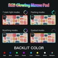 thumbnail image 5 of Cute Tile Patterns Wireless Charging RGB Gaming Mouse Pad Large Keyboard Mat Rubber Base 13 Light Modes, 5 of 6