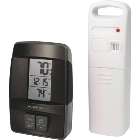 Acurite 1.6" W x 4.8" H Sensor Wireless Indoor & Outdoor Thermometer 00606A3