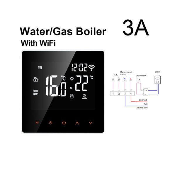 Tuya WiFi Smart Thermostat, Electric Floor Heating Water/Gas Boiler Temperature Remote Controller ,Easy to Install