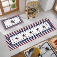 thumbnail image 6 of Independence Day Kitchen Rugs and Mats Set of 2, USA Flag Star Red White Blue Non-Slip Floor Doormat Comfort Area Runner Rug and Mat, Stripes Border Indoor Entrance Carpet Home Decor, 6 of 6