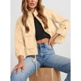 thumbnail image 2 of Women Zip Up Utility Coat with Pockets Casual Cropped Jackets, 2 of 7