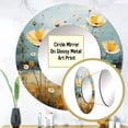 thumbnail image 3 of Designart "Yellow Buttercups Buttercup pasture" Buttercups Round Mirror Wall Décor Country - Large Yellow Round Mirror - Round Mirror 23" x 23" Inch, 3 of 5