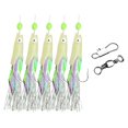 thumbnail image 3 of 5x aparejos de pesca luminosos anzuelos de pesca señuelos anzuelos de acero alto en carbono señuelo de pescado gancho de cuerda para caballa salmón , 23.5 mm x 12 mm 235 mm x 12 mm shamjiam Aparejos de pesca luminosos, 3 of 8