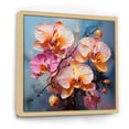 thumbnail image 2 of Designart "Euphoric Blue Orchid Abstraction II" Orchids Floater Framed Canvas Wall Art, 2 of 5