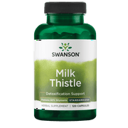 Swanson Milk Thistle (Standardized) - Herbal Liver Support Supplement w/ 80% Silymarin - Natural Formula Helping to Maintain Overall Health & Wellbeing - (120 Capsules)