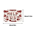 thumbnail image 3 of TIMIFIS Linen Placemat Halloween Graffiti Printing Placemat New Red Letter Linen Table Mat Border Home Table Decoration Insulation Mat Placemats Kitchen Gadgets, 3 of 6