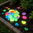 thumbnail image 5 of 50PCs Colorful Glow-in-the-Dark Garden Stones Night Guide Luminous Pebbles Rainbow Glow in the Dark Stepping Rocks Outdoor Landscaping Decor Glowing Stones Fish Tank DIY Aquarium Decorations, 5 of 6