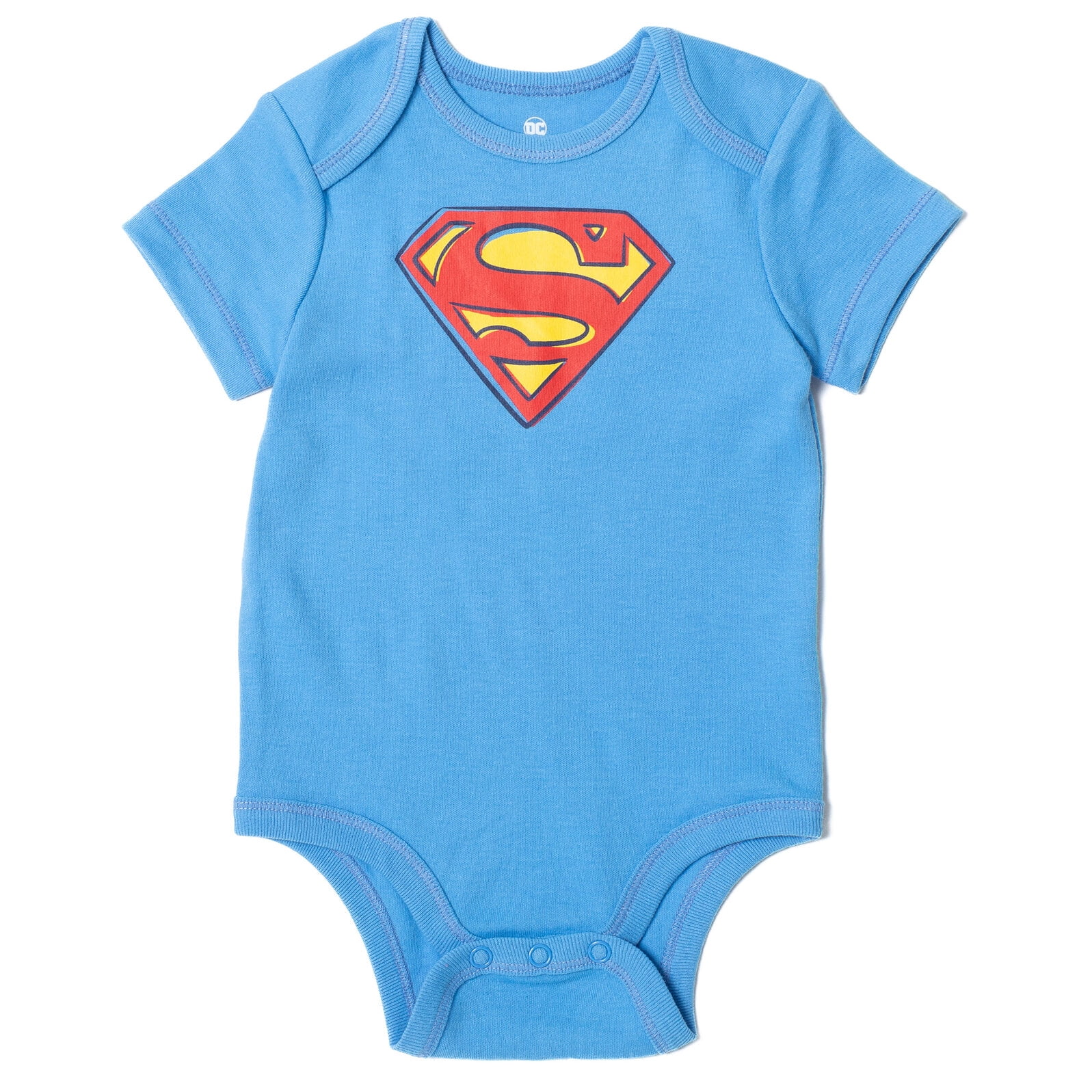 DC Comics Justice League Superman Infant Baby Boys Bodysuit Pants and Hat 3 Piece Outfit Set Newborn to Infant