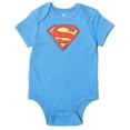 thumbnail image 3 of DC Comics Justice League Superman Infant Baby Boys Bodysuit Pants and Hat 3 Piece Outfit Set Newborn to Infant, 3 of 5