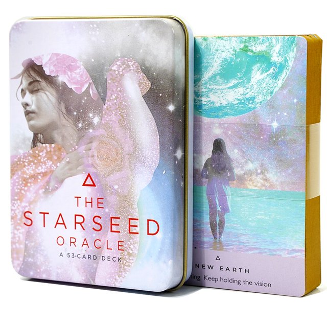 Cartas de Tarot PARA adivinación, caja de Metal de hojalata, borde chapado en oro, baraja de Tarot, hermoso paquete, nuevo estilo, 2022 Fivean unisex