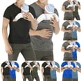 thumbnail image 2 of [2-PACK] SCHUHLAND Kangaroo Dad Shirt - Multi-functional Baby Carrier T-Shirt, Hands-Free Bonding Pouch Top for New Dads, Breathable Casual Men's Tee, 2 of 7