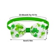 thumbnail image 2 of Tvtnvo Pet Bow Tie St. Patrick's Day Four Leaf Clover Luck Collar Accessory for Dogs and Cats Festive Holiday Party Outfit Nylon Spandex Charming Pet Costume Green 3.1x1.6in, 2 of 5