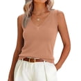 thumbnail image 2 of WULMLEO Women's V-Neck Sleeveless Stretch Pullover Premium Sweater Vest Top Watermelon Red M, 2 of 6