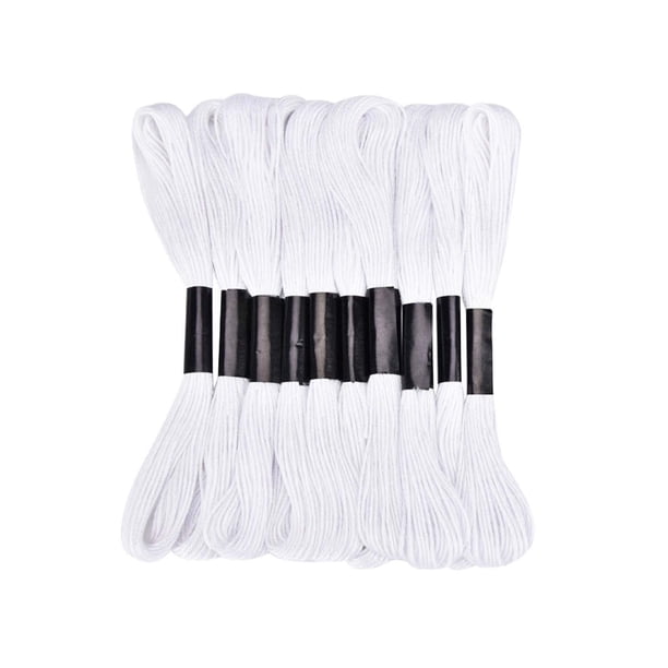 Hilo de bordar blanco, 24 ovillos, hilo de bordar, pulsera de la Amistad, hilo de punto de cruz, hilo para envolver el cabello