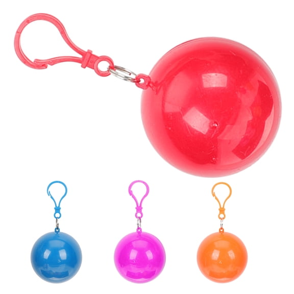 LABSERRON 4Pcs Waterproof Disposable Rain Coats for Adults Portable Ball Shaped Design